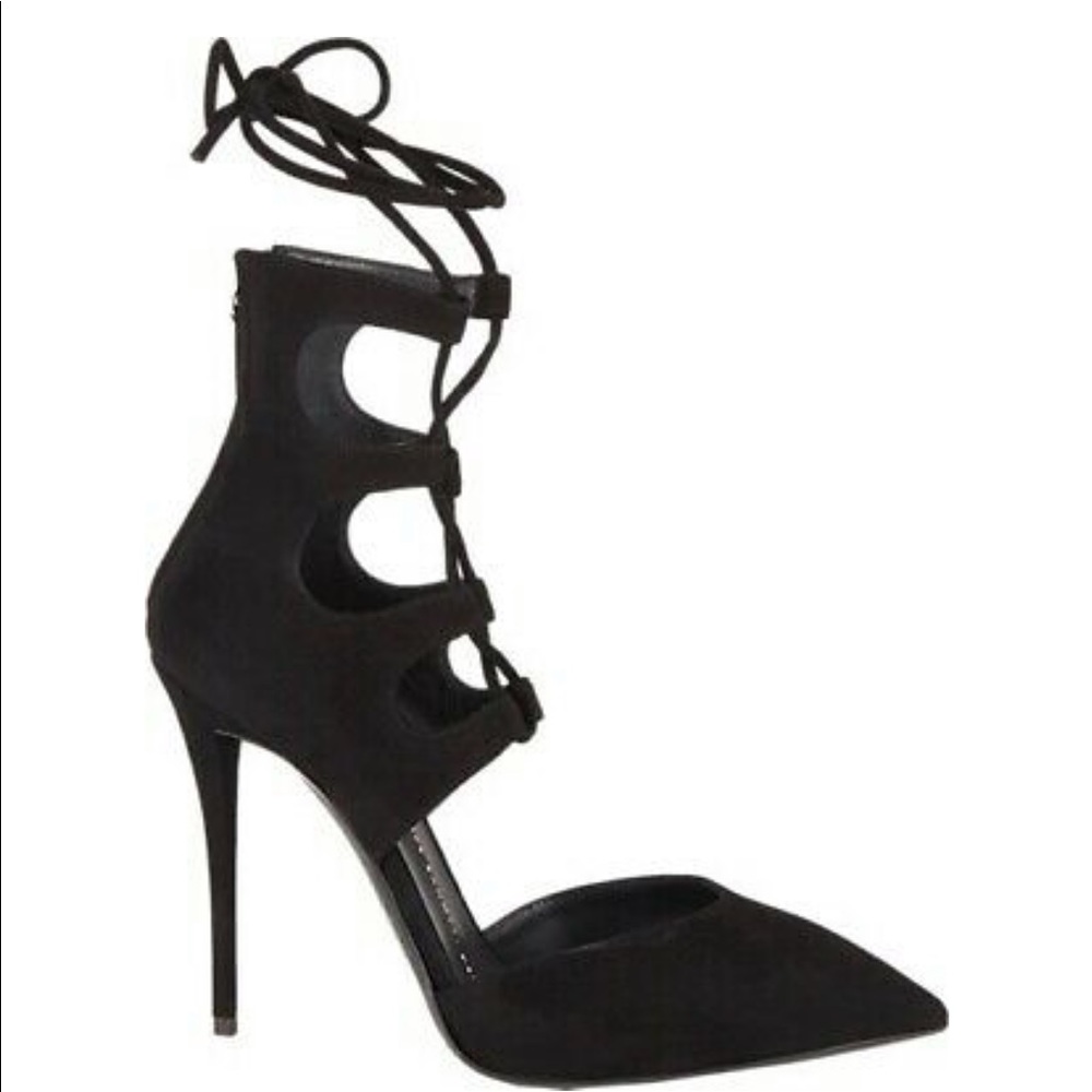 Giuseppe Zanotti suede lace up heels